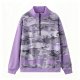 Women's Athletic Half-Zip Sweatshirt - Polyester Oversized Drop Shoulder